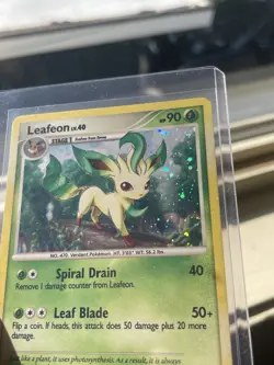 (NEAR MINT) 2008 Leafeon Lv.24 Holo Rare 24/100 Pokemon Majestic Dawn TCG Card - Image 3