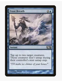 MTG Frost Breath #56 Magic 2014 (M14) Card With Protective Sleeve - Image 1