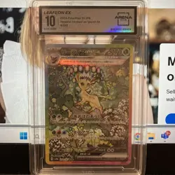 Leafeon EX SAR 200/187 SV8a Terastal Fest EX GM MT 10 Japanese Pokemon Card 2024 - Image 1