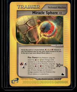 Miracle Sphere Alpha 129/144 Skyridge Uncommon English Pokemon Card - Image 1