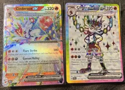Pokemon TCG - Stellar Crown 2 Card Lot - Cinderace Ex & Cinderace Ex Full Art - Image 1