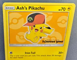 Ash's Pikachu SM110 Black Star Promo 2017 Pokemon Card TCG - Image 3