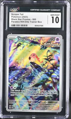 CGC 10 Scream Tail 065 Black Star Promo Paradox Rift ETB Pokemon Card - Image 1