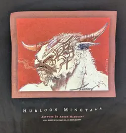 MTG Hurloon Minotaur T-Shirt Autographed Maddocks New Magic Gathering 1994 WOTC - Image 3