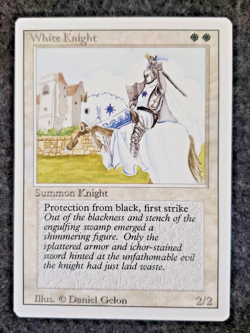 Magic the Gathering ~ MTG ~ 1x White Knight ~ M/NM ~ REVISED (DS3D1K7) - Image 1