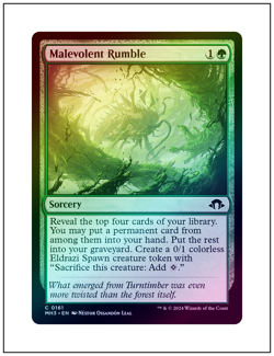 1x Malevolent Rumble, Foil, Magic the Gathering MTG NM - Image 1