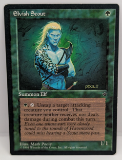 MTG Elvish Scout (Poole) Fallen Empires Regular LP - Image 1
