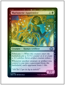 1x Marionette Apprentice, Foil, Magic the Gathering MTG NM - Image 1