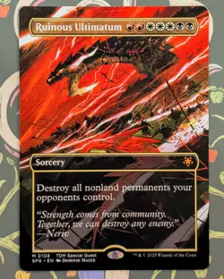 Ruinous Ultimatum (Borderless) - Special Guests #108 - Mint, Pack Fresh - MtG - Image 1