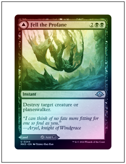 1x Fell the Profane, Foil, Magic the Gathering MTG NM - Image 1