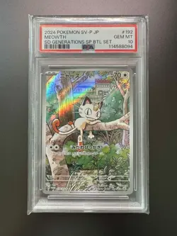 PSA 10 Meowth 192/SV-P Pokemon Card Starter Deck Generations Promo Japanese - Image 1