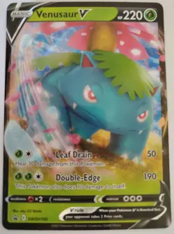 Venusaur V SWSH100 Promo Pokemon TCG Card Black Star Promo (V Battle Deck) - Image 1