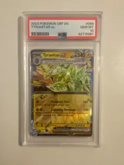 2023 Pokemon Obsidian Flames Tyranitar ex #066/197 Ultra Rare Gem Mint PSA 10 - Image 1