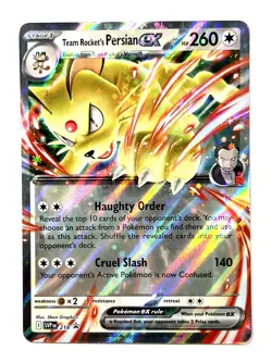 Team Rocket’s Persian ex SVP 218 Destined Rivals Black Star Promo Pokemon TCG - Image 1