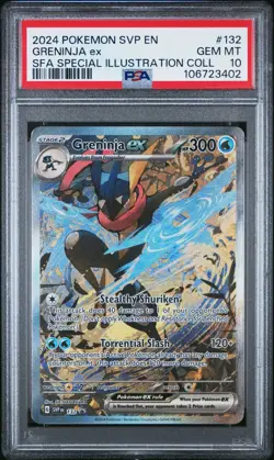 PSA 10 GEM MINT Greninja ex #132 Pokemon Shrouded Fable Black Star PROMO - Image 1