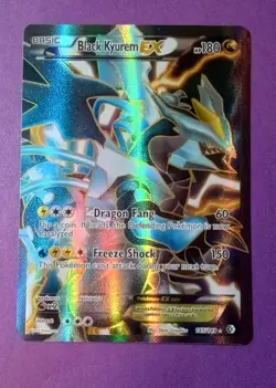 Boundaries Crossed Black Kyurem EX NM/LP 145/149 Full Art Pokemon Black & White - Image 1