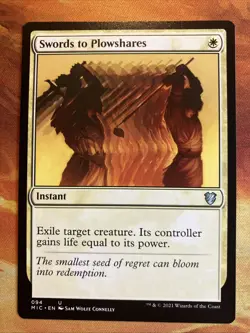 MTG Swords to Plowshares (White dot back) Commander: Innistrad: Midnight Hunt!! - Image 1