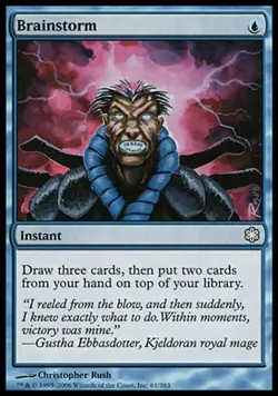 1x Brainstorm Light Play MTG Magic - Kid Icarus - - Image 1