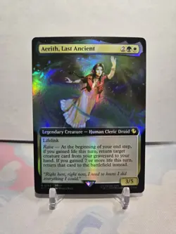 Aerith, Last Ancient #163 Extended Art FOIL Final Fantasy Magic The Gathering - Image 1