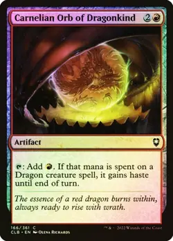 NM Foil Carnelian Orb of Dragonkind, MTG, Baldur's Gate, Magic the Gathering, 16 - Image 1