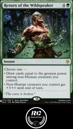 Return Of The Wildspeaker MTG NM ELD Rare Instant Fast Tracked Shipping - Image 1