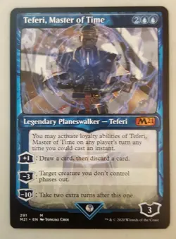1x Teferi, Master of Time (291) Core Set 2021 M21 MTG Magic The Gathering NM - Image 1