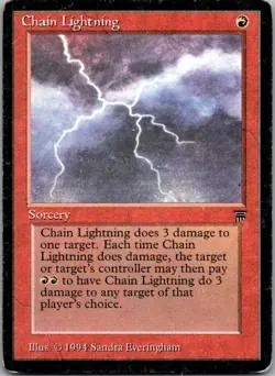 2010 Magic the Gathering J Chain Lightning Box/Common #A55 - Image 1