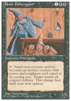 XENIC POLTERGEIST x1 mtg Very Light Play 4th Edition 1 Rare - Image 1