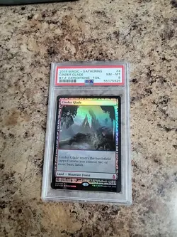 Cinder Glade Zendikar Expeditions Foil PSA 8 NM-Mint Rare Low Pop - Image 1
