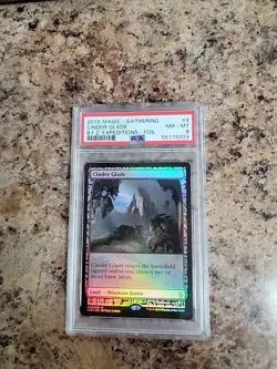 Cinder Glade Zendikar Expeditions Foil PSA 8 NM-Mint Rare Low Pop - Image 2