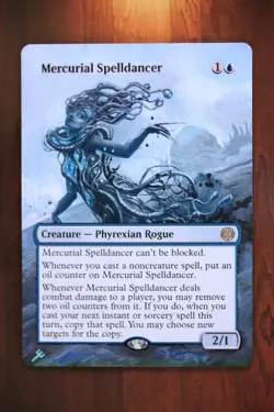 Mercurial Spelldancer *Altered Hand Painted Extended Borderless Art* MTG Erich - Image 1