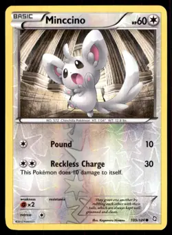 2012 Black & White - Dragons Exalted Reverse Holo Minccino Basic/Common #109 - Image 1