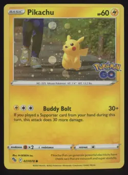 Pokemon Pikachu (27) 027/078 Pokemon GO Cosmos Holo - Image 1