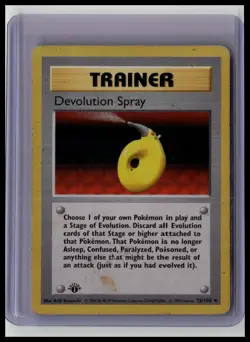Devolution Spray - 1st Edition Base Set (Shadowless) 72/102 Rare Pokemon TCG - Image 1