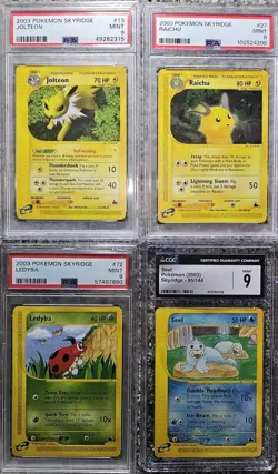Pokemon Skyridge graded card lot - all 9 Mint grade PSA and CGC - WOTC Era Cards - Image 1