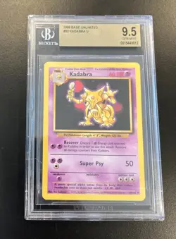 Pokemon TCG Kadabra Card Base Set, Unlimited Uncommon, Regular Card 32/102 - Image 1