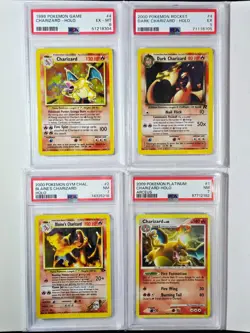 4 Charizard Pokemon all Holo lot - all PSA graded - WOTC Era Cards - Incl Base - Image 1