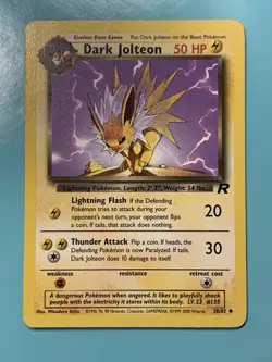 Dark Jolteon 38/82 Uncommon Team Rocket Pokemon Card - Image 1