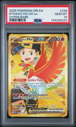 2025 PSA 10 Pokemon DRI EN-Destined Rivals Hyper Rare #239 Ethan's Ho-oh EX🔥🔥 - Image 1