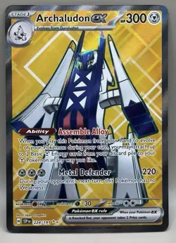 Pokemon Archaludon ex 224/191 SV08 Surging Sparks Ultra Rare Holo NM - Image 1