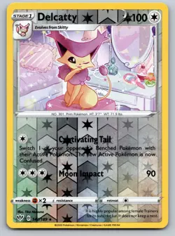 Delcatty 142/189 Rare Darkness Ablaze Pokemon Reverse Holo Near Mint - Image 1