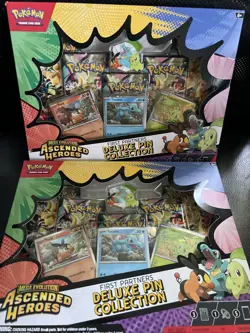 Pokemon TCG Ascended Heroes First Partners Deluxe Pin Collection Sealed Lot Of 2 - Image 1