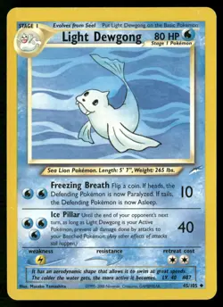 Light Dewgong 45/105 Uncommon Neo Destiny Pokemon Moderately Played - Image 1