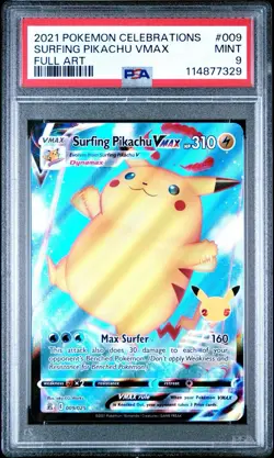 Pokemon Celebrations Surfing Pikachu Vmax #009 *MINT PSA 9* - Image 1