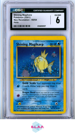 SHINING MAGIKARP POKEMON 66/64 2001 NEO REVELATION HOLO ENGLISH CGC 6 - Image 1