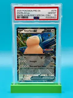 PSA 10 - 2025 Pokemon PRE Snorlax ex Stamped Promo #76 - Image 1