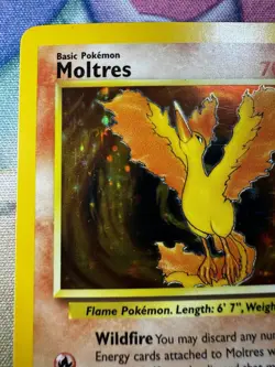 Moltres 27/62 Fossil Holo Rare 1999 Unlimited WOTC Pokemon Card Vintage Arita - Image 2