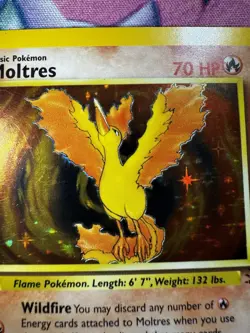 Moltres 27/62 Fossil Holo Rare 1999 Unlimited WOTC Pokemon Card Vintage Arita - Image 3