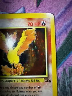 Moltres 27/62 Fossil Holo Rare 1999 Unlimited WOTC Pokemon Card Vintage Arita - Image 4