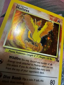 Moltres 27/62 Fossil Holo Rare 1999 Unlimited WOTC Pokemon Card Vintage Arita - Image 5